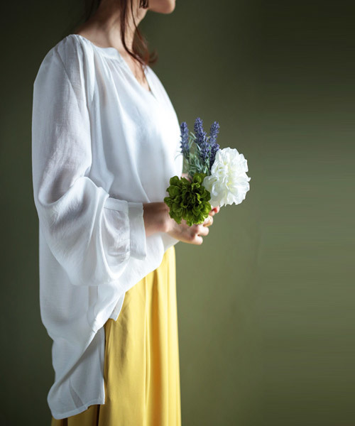 antiqua（アンティカ）の「ギャザータックトップス（シャツ/ブラウス・レディース・ブルー/ホワイト・FREE）」の9枚目の写真