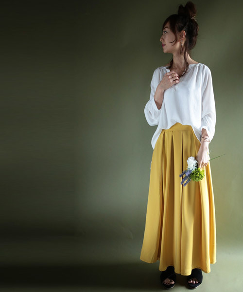 antiqua（アンティカ）の「ギャザータックトップス（シャツ/ブラウス・レディース・ブルー/ホワイト・FREE）」の10枚目の写真