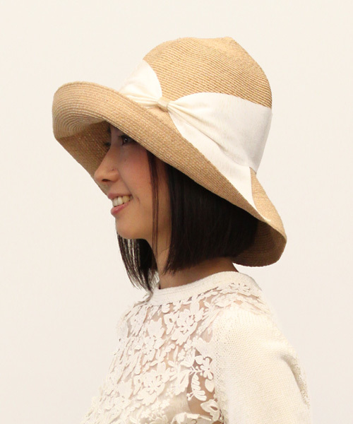 EFFE BEAMS(エッフェビームス)の「Athena New York / "RISAKO" ラフィア リボンハット(ハット・レディース・ブラック/チャコールグレー/クリーム・ONE SIZE)」の12枚目の写真