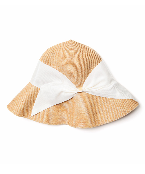 EFFE BEAMS(エッフェビームス)の「Athena New York / "RISAKO" ラフィア リボンハット(ハット・レディース・ブラック/チャコールグレー/クリーム・ONE SIZE)」の14枚目の写真