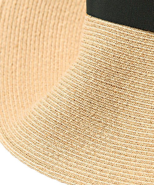 EFFE BEAMS(エッフェビームス)の「Athena New York / "RISAKO" ラフィア リボンハット(ハット・レディース・ブラック/チャコールグレー/クリーム・ONE SIZE)」の9枚目の写真