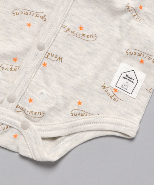 Petitsucre（プチシュクレ）の「スター前開きボディスーツ（ロンパース・キッズ・オフホワイト/グレー系その他・70-80cm/60-70cm）」の5枚目の写真