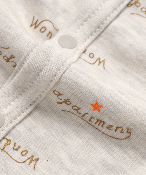Petitsucre（プチシュクレ）の「スター前開きボディスーツ（ロンパース・キッズ・オフホワイト/グレー系その他・70-80cm/60-70cm）」の7枚目の写真