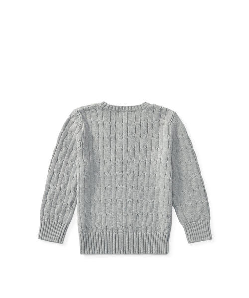 POLO RALPH LAUREN CHILDRENSWEAR(ポロ ラルフ ローレン チルドレンズウェア)の「ケーブルニット コットン セーター(ニット/セーター・キッズ・レッド/ネイビー/グレー・4T/3T)」の12枚目の写真