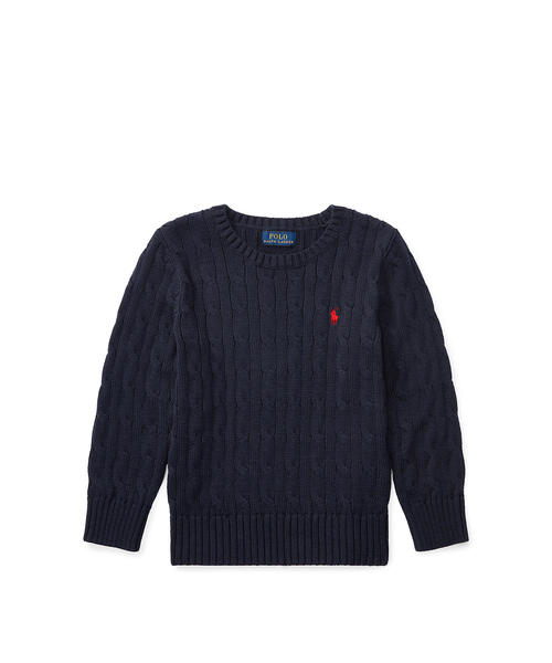POLO RALPH LAUREN CHILDRENSWEAR(ポロ ラルフ ローレン チルドレンズウェア)の「ケーブルニット コットン セーター(ニット/セーター・キッズ・レッド/ネイビー/グレー・4T/3T)」の15枚目の写真