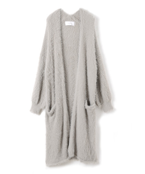 Luz Llena（ラズレナ）の「フェザーニットロングカーディガン（カーディガン/ボレロ・レディース・オフホワイト/グレー/スモークピンク・MEDIUM）」の2枚目の写真