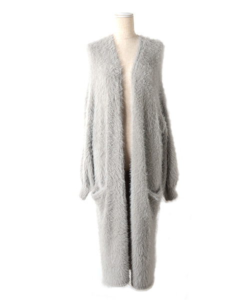 Luz Llena（ラズレナ）の「フェザーニットロングカーディガン（カーディガン/ボレロ・レディース・オフホワイト/グレー/スモークピンク・MEDIUM）」の18枚目の写真