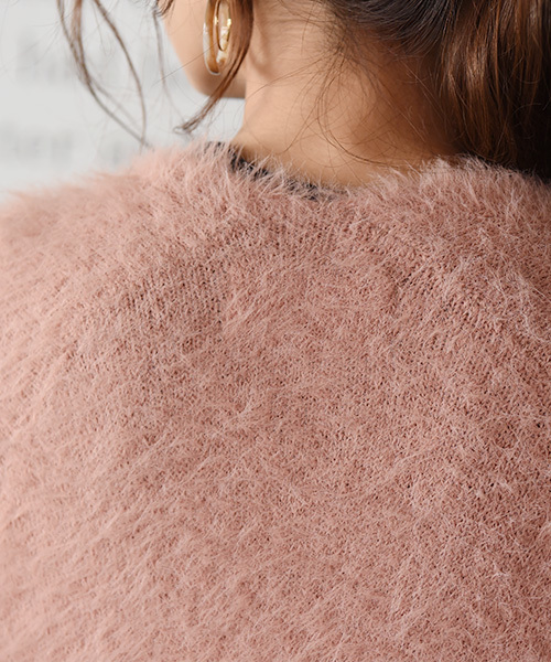 Luz Llena（ラズレナ）の「フェザーニットロングカーディガン（カーディガン/ボレロ・レディース・オフホワイト/グレー/スモークピンク・MEDIUM）」の12枚目の写真