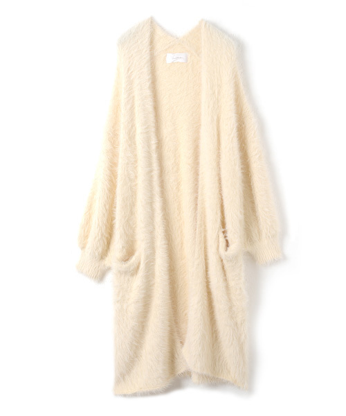 Luz Llena（ラズレナ）の「フェザーニットロングカーディガン（カーディガン/ボレロ・レディース・オフホワイト/グレー/スモークピンク・MEDIUM）」の11枚目の写真