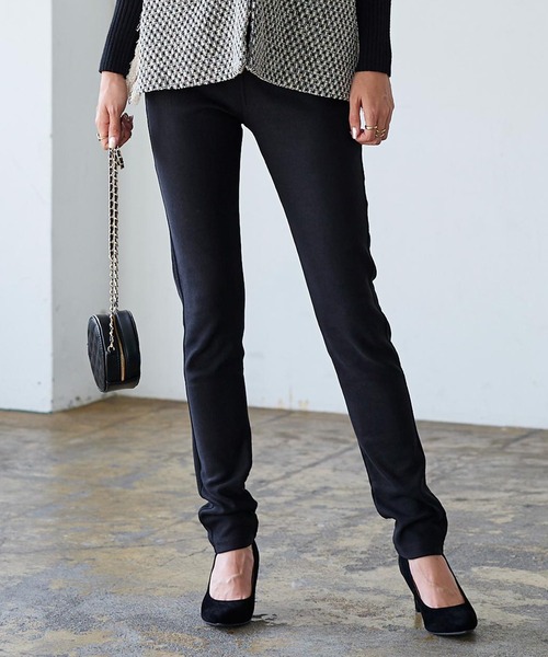 選べるスキニーorフレア あったか裏起毛ボンディングストレッチ