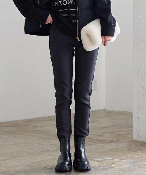 セール】選べるスキニーorフレア あったか裏起毛ボンディング