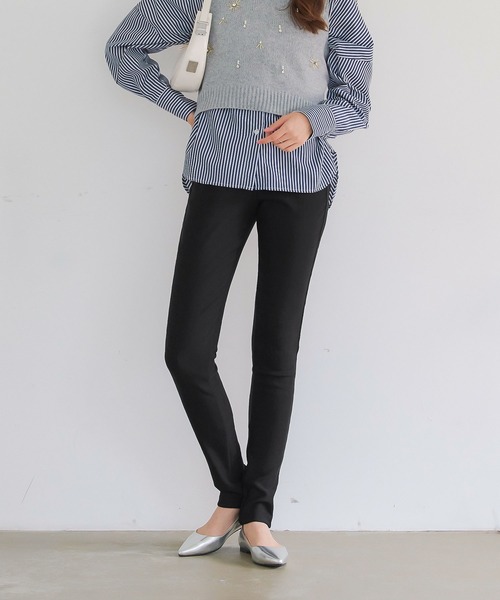 セール】選べるスキニーorフレア あったか裏起毛ボンディング