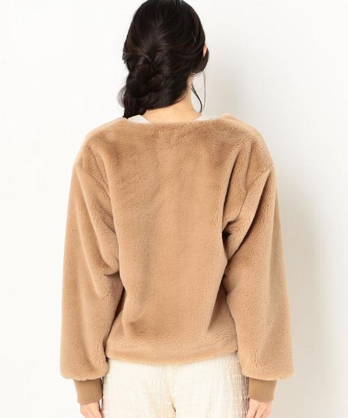 Another Edition（アナザーエディション）の「フェイクボアZIP BZ（ブルゾン・レディース・ベージュ・FREE）」の2枚目の写真