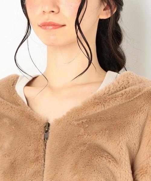 Another Edition（アナザーエディション）の「フェイクボアZIP BZ（ブルゾン・レディース・ベージュ・FREE）」の6枚目の写真