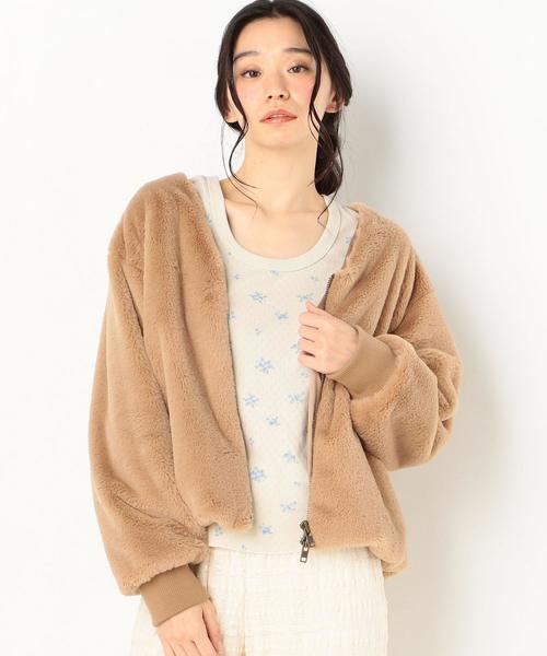 Another Edition（アナザーエディション）の「フェイクボアZIP BZ（ブルゾン・レディース・ベージュ・FREE）」の12枚目の写真