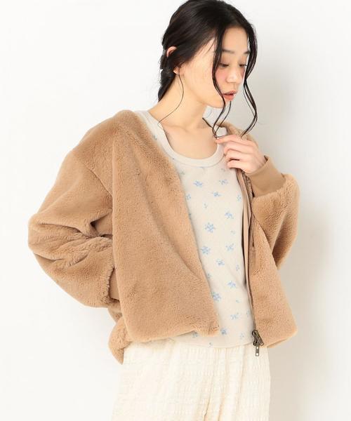 Another Edition（アナザーエディション）の「フェイクボアZIP BZ（ブルゾン・レディース・ベージュ・FREE）」の22枚目の写真