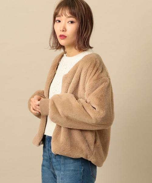 Another Edition（アナザーエディション）の「フェイクボアZIP BZ（ブルゾン・レディース・ベージュ・FREE）」の21枚目の写真