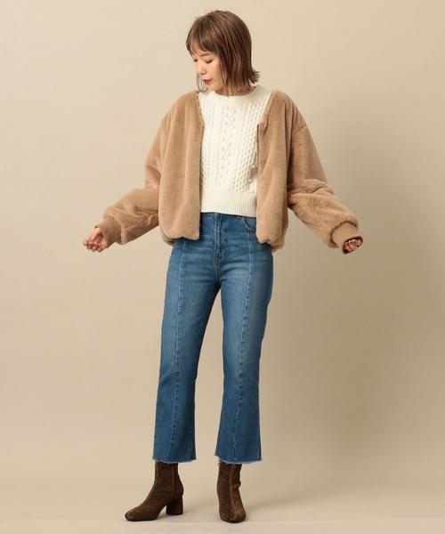 Another Edition（アナザーエディション）の「フェイクボアZIP BZ（ブルゾン・レディース・ベージュ・FREE）」の17枚目の写真