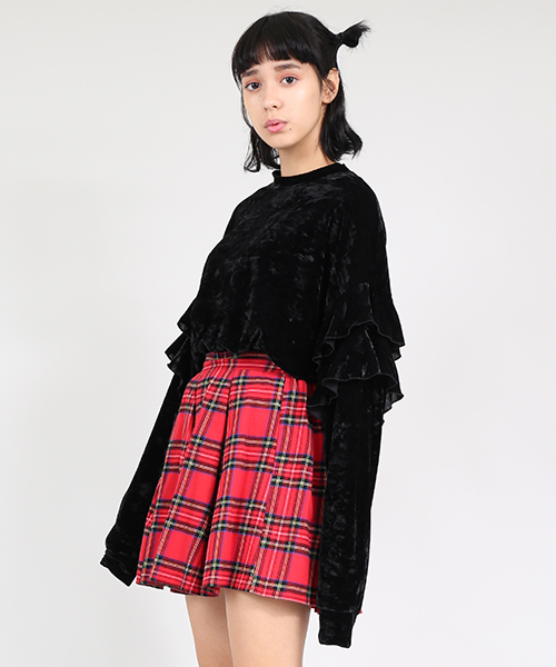 PUNYUS（プニュズ）の「タータンチェックプリーツスカート（スカート・レディース・ブルー系その他2/レッド系その他2・1/2/3/4）」の2枚目の写真