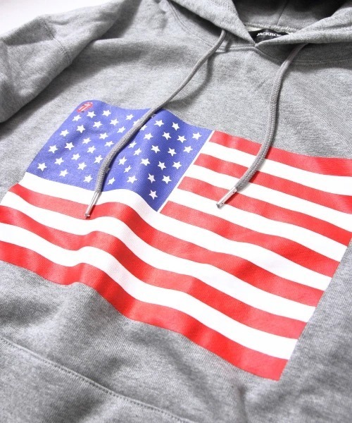 JACKROSE(ジャックローズ)の「ローリングストーンズ USA・フラッグ スタッズパーカー(パーカー・メンズ・ブラック/グレー/インディゴブルー・M/L/XL)」の22枚目の写真