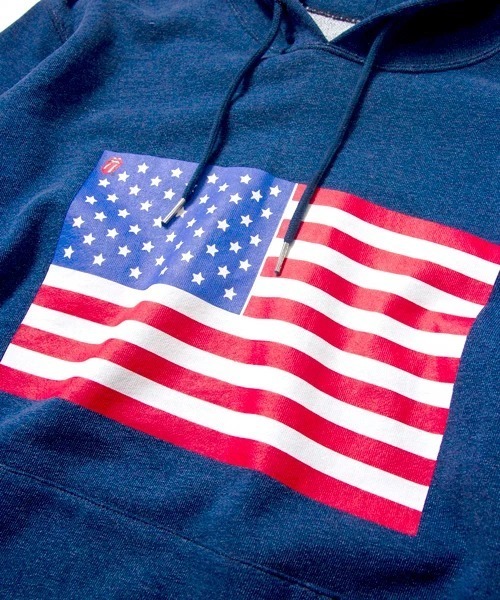 JACKROSE(ジャックローズ)の「ローリングストーンズ USA・フラッグ スタッズパーカー(パーカー・メンズ・ブラック/グレー/インディゴブルー・M/L/XL)」の13枚目の写真