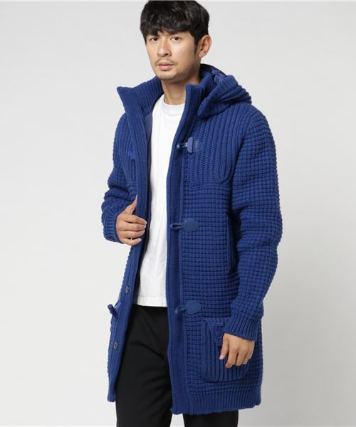 Bark ダッフルコート M 青 BARK（バーク）の「《BARK/バーク》トグル トーンオントーン ロング