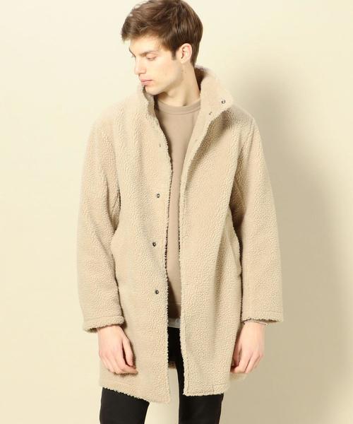 BEAUTY&YOUTH UNITED ARROWS（ビューティーアンドユースユナイテッドアローズ）の「BY ボア レイズドネック コート ◆（モッズコート・メンズ・ベージュ/ブラック・LARGE/MEDIUM/SMALL/X-LARGE）」の2枚目の写真