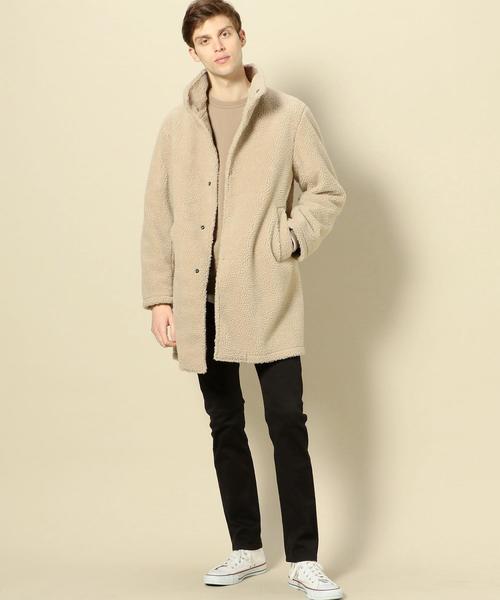 BEAUTY&YOUTH UNITED ARROWS（ビューティーアンドユースユナイテッドアローズ）の「BY ボア レイズドネック コート ◆（モッズコート・メンズ・ベージュ/ブラック・LARGE/MEDIUM/SMALL/X-LARGE）」の15枚目の写真