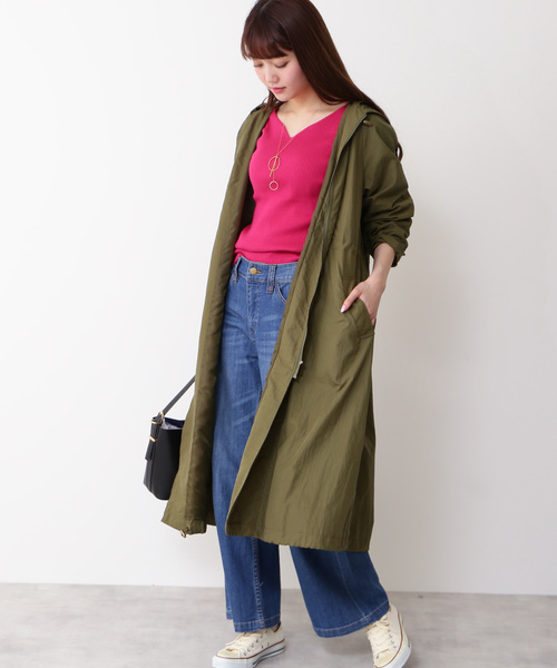 N.（N. Natural Beauty Basic）（エヌエヌナチュラルビューティーベーシック）の「◆ミリタリーロングコート（ミリタリージャケット・レディース・ネイビー/カーキ・MEDIUM）」の5枚目の写真