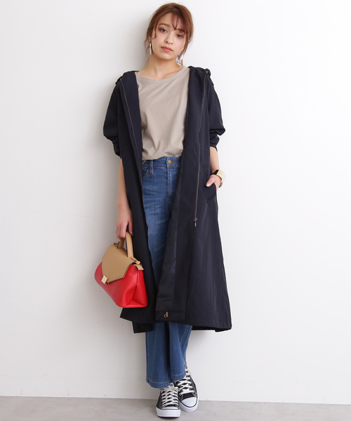 N.（N. Natural Beauty Basic）（エヌエヌナチュラルビューティーベーシック）の「◆ミリタリーロングコート（ミリタリージャケット・レディース・ネイビー/カーキ・MEDIUM）」の6枚目の写真