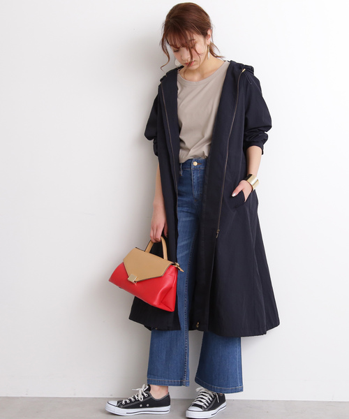 N.（N. Natural Beauty Basic）（エヌエヌナチュラルビューティーベーシック）の「◆ミリタリーロングコート（ミリタリージャケット・レディース・ネイビー/カーキ・MEDIUM）」の7枚目の写真