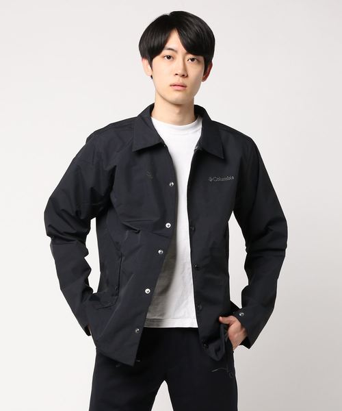 ブラック ナイロンジャケット ボタン式 Columbia（コロンビア）の「ドッグロックジャケット（ナイロン