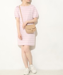 one after another NICE CLAUP | ボーダーおフェロニットワンピ(ワンピース)