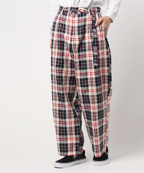 WEGO（ウィゴー）の「WEGO/チェックベルトワイドスラックス（スラックス・メンズ・ベージュ系その他2・MEDIUM/LARGE）」の7枚目の写真