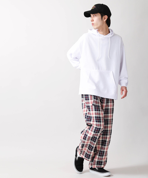 WEGO（ウィゴー）の「WEGO/チェックベルトワイドスラックス（スラックス・メンズ・ベージュ系その他2・MEDIUM/LARGE）」の4枚目の写真