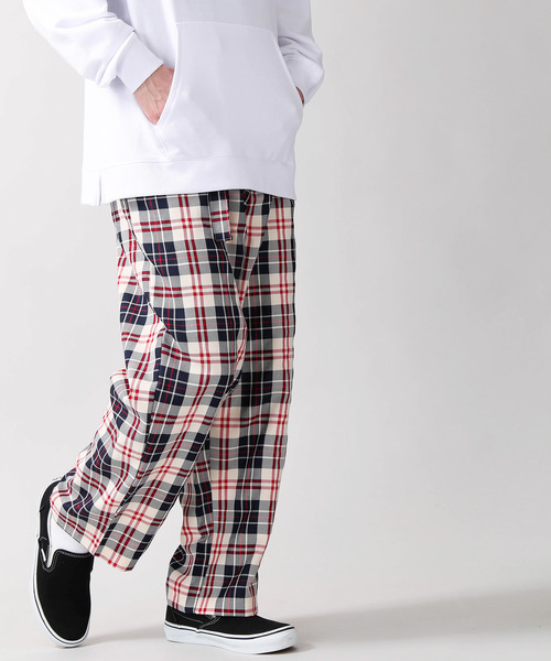 WEGO（ウィゴー）の「WEGO/チェックベルトワイドスラックス（スラックス・メンズ・ベージュ系その他2・MEDIUM/LARGE）」の5枚目の写真