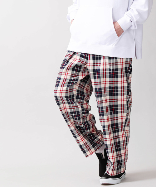 WEGO（ウィゴー）の「WEGO/チェックベルトワイドスラックス（スラックス・メンズ・ベージュ系その他2・MEDIUM/LARGE）」の6枚目の写真