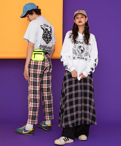 WEGO（ウィゴー）の「WEGO/チェックベルトワイドスラックス（スラックス・メンズ・ベージュ系その他2・MEDIUM/LARGE）」の8枚目の写真