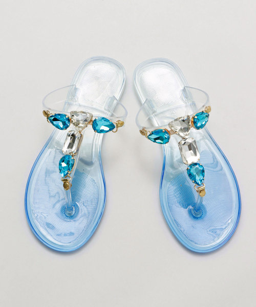 チャイハネ(チャイハネ)の「【チャイハネ】クリアビジュートングサンダル(サンダル・レディース・ブルー/ピンク/イエロー・LARGE/MEDIUM)」の2枚目の写真