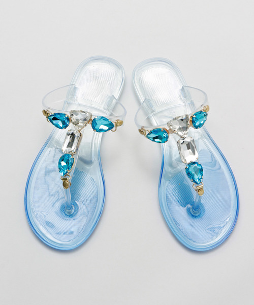 チャイハネ(チャイハネ)の「【チャイハネ】クリアビジュートングサンダル(サンダル・レディース・ブルー/ピンク/イエロー・LARGE/MEDIUM)」の8枚目の写真