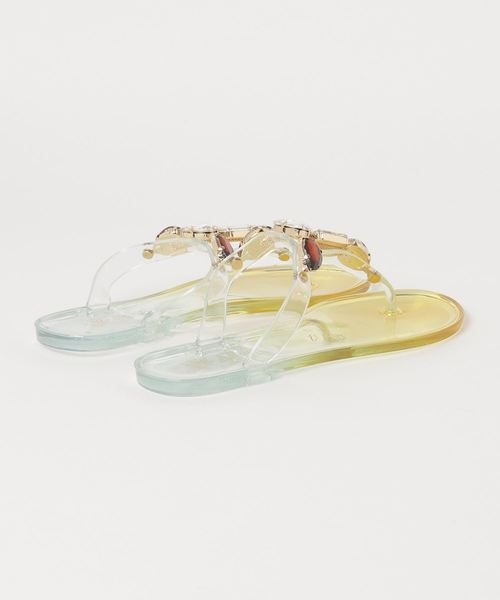 チャイハネ(チャイハネ)の「【チャイハネ】クリアビジュートングサンダル(サンダル・レディース・ブルー/ピンク/イエロー・LARGE/MEDIUM)」の4枚目の写真