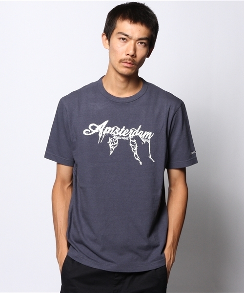 バックチャンネル  t  シャツ  メンズ バックチャンネル BACK CHANNEL Tシャツ 丸首 半袖 ロゴ刺繍 緑 XL