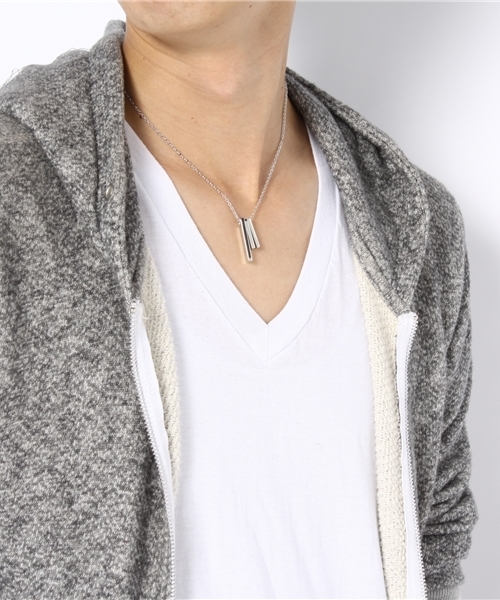 WEGO（ウィゴー）の「WEGO/3連プレートネックレス（ネックレス・メンズ・ブラック/シルバー・FREE）」の3枚目の写真