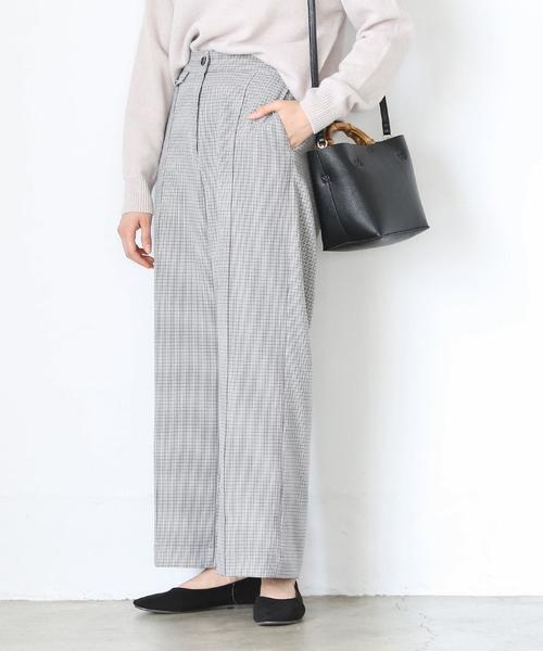 coen（コーエン）の「チェックセミワイドパンツ（その他パンツ・レディース・ブラウン/ブラック・LARGE/MEDIUM/SMALL）」の4枚目の写真