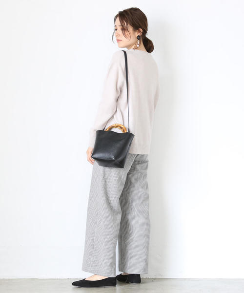 coen（コーエン）の「チェックセミワイドパンツ（その他パンツ・レディース・ブラウン/ブラック・LARGE/MEDIUM/SMALL）」の9枚目の写真