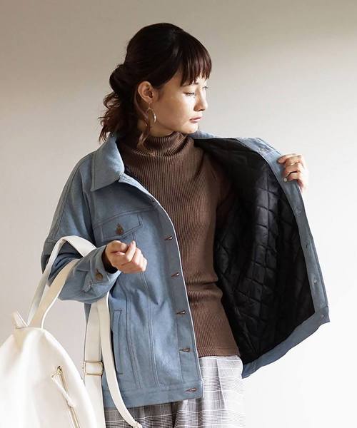 もりのがっこう(もりのがっこう)の「中綿インナー付 デニムジャケット もりのがっこう(デニムジャケット)」|ライトブルー