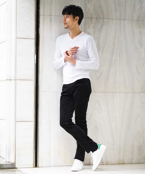 MICHEL KLEIN HOMME   （ミッシェルクランオム）の「パンツ（ビアンカラーニ コーデュロイ）（その他パンツ・メンズ・ブラック/ホワイト・46/48）」の2枚目の写真