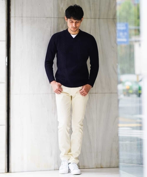 MICHEL KLEIN HOMME   （ミッシェルクランオム）の「パンツ（ビアンカラーニ コーデュロイ）（その他パンツ・メンズ・ブラック/ホワイト・46/48）」の3枚目の写真