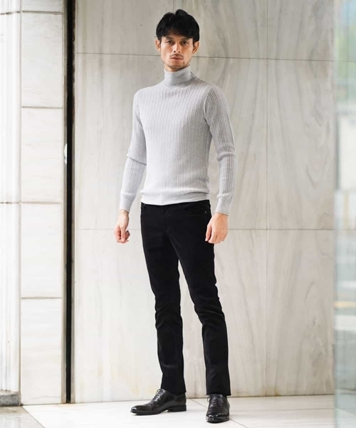MICHEL KLEIN HOMME   （ミッシェルクランオム）の「パンツ（ビアンカラーニ コーデュロイ）（その他パンツ・メンズ・ブラック/ホワイト・46/48）」の13枚目の写真