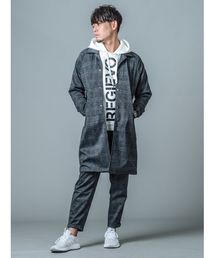 REGIEVO�i���W�G�{�j�́u�yREGIEVO�z�I�[�o�[�T�C�Y�X�e���J���[�R�[�g�@�O�����`�F�b�N�̃X�g���b�` �@�r�b�O�V���G�b�g�i�X�e���J���[�R�[�g�j�v